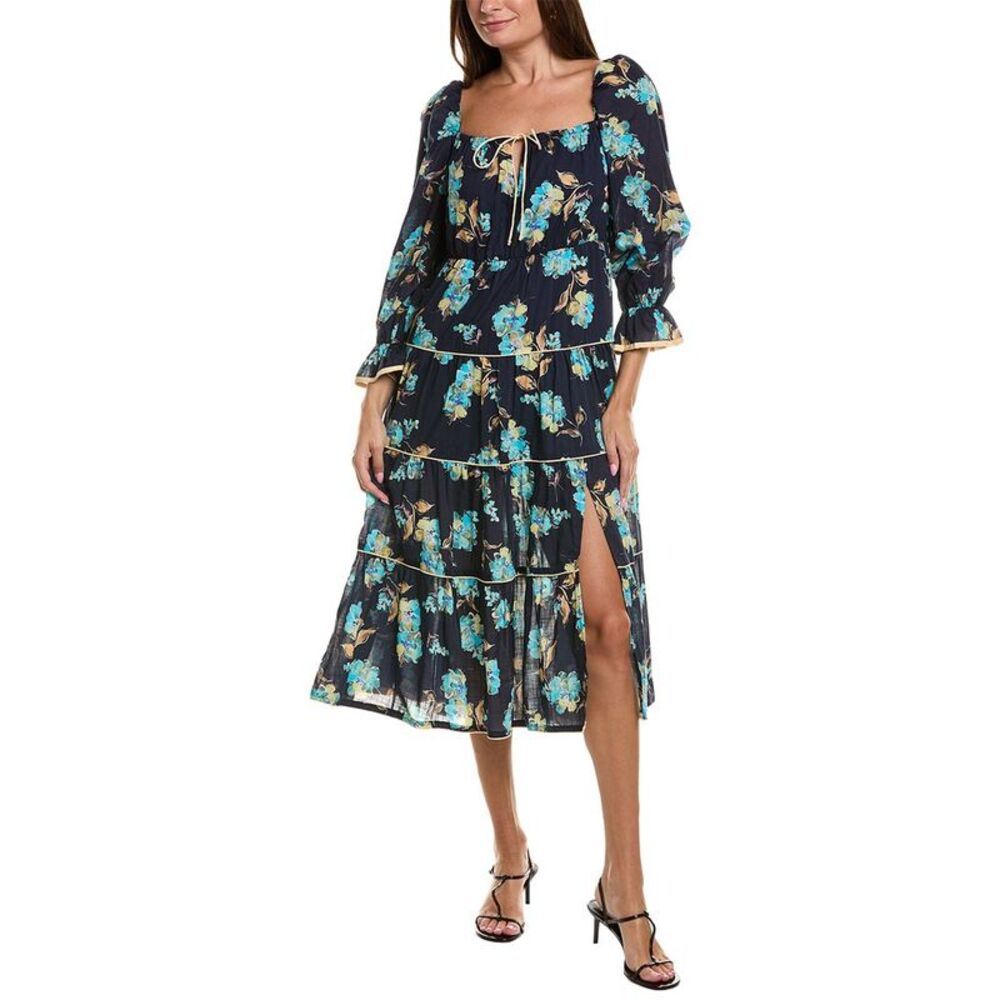 Garrie B Womens  Midi Dress, Blue